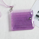 Transparent Jelly Purse Women PVC Clear Short Purse Glitter Wallet Card Holde