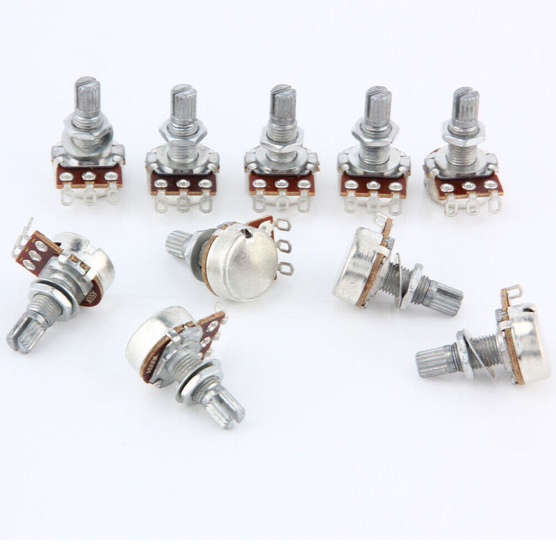 10pcs A500K OHM Audio POTS Guitar Potentiometer Replace for Electric Guitar