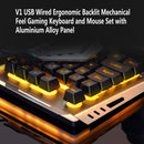 V1 USB Cable Ergonomic Illuminated Mechanical Feel Gaming Keyboard Mouse Se