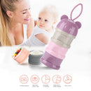 Portable Baby Food Storage Box Bear Shape Milk Powder Container (A Purple) Newly