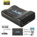 1080P SCART to HDMI Audio Video Converter + USB A to DC Cable for HD TV STB DVD