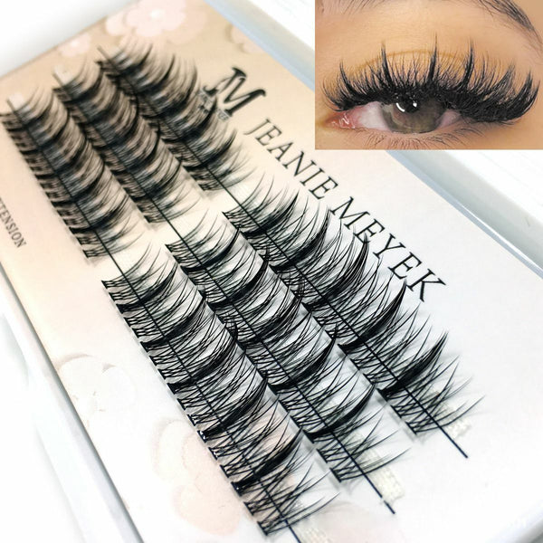 Volume Fluffy Criss-cross V-shape Individual Lashes False Eyelashes Segment