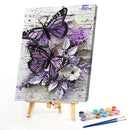 Purple Butterfly Oil Paint By Numbers Kits Canvas Picture DIY Wall Crafts Newly