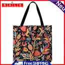 Jumper Car Shopping Bag with Flowers and Birds, Printed, Casual, Large