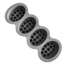 4 Grids Silicone Soap Mold Soap Form for Massage Therapy Soap Bar (Grey) Newly