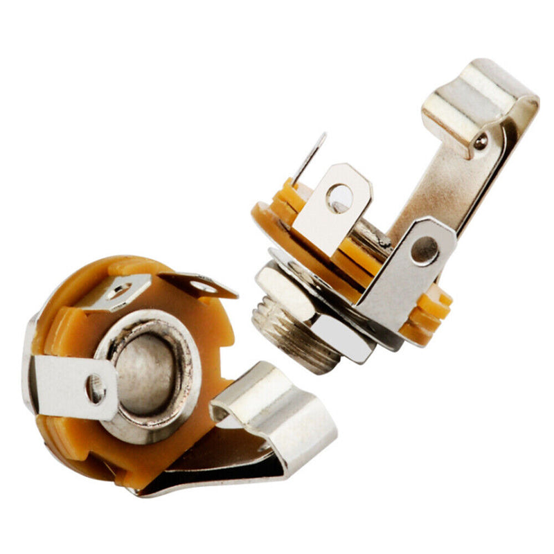 6.35mm 1/4''inch Mono Audio Socket Jack Female Connector Plug Panel 10Pack