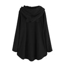 Sherpa Hood Wearable Blanket Fleece Blanket Sweatshirt with Pockets & Sleeves