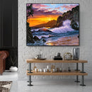 Painting By Numbers DIY Seaside Sunset Canvas Oil Art Picture for Home Decor Kit