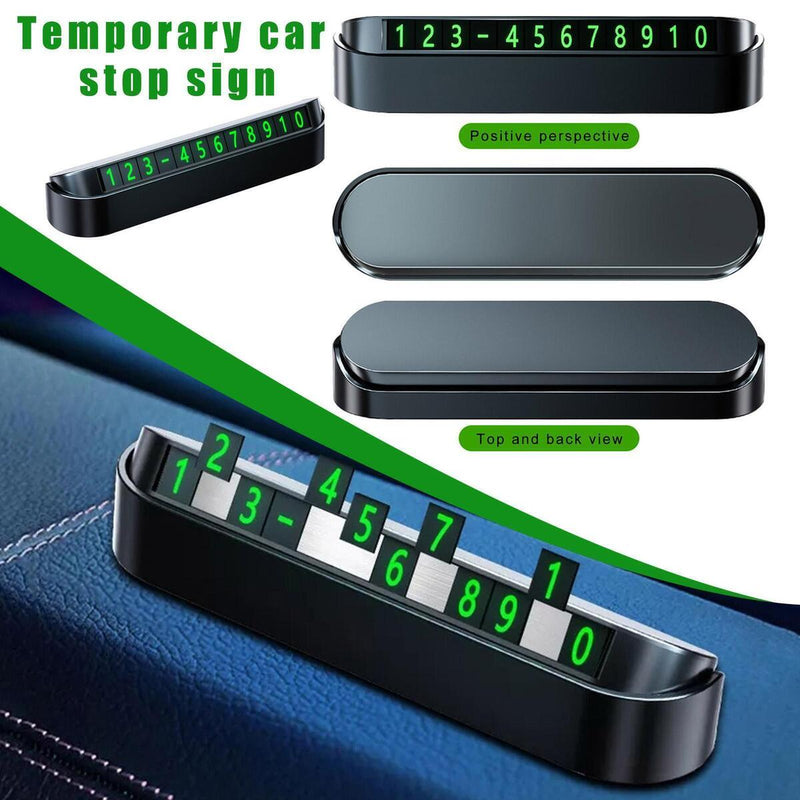 Temporary Parking Sign Hidden Number Plate Cartoons Phone 3 P9 Dimensional I5S4