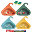 Sink Strainer Colander Drain Basket 4 Sink Drying Shelf Rack & 2 Sponges Newly