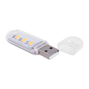 Mini Portable USB Book Light Bright Reading Lamp for PC (2pcs Yellow 3LED) Newly