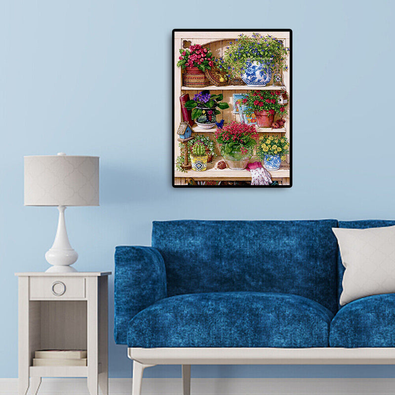 Digital Oil Painting By Number Flower Modern DIY Hand Painted Wall Decor