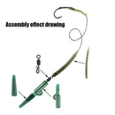 40pcs Lead Clips Quick Change Swivels Tail Rubber Tubes Anti Knot Sleeves K