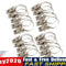 20pcs Stainless Steel Window Shower Curtain Rod Clips Rings Drapery Clips  Newly