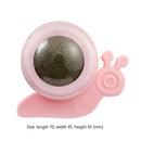 Cat Catnip Rotating Ball Cleaning Teeth Molar Interactive Pet Toys (Pink)