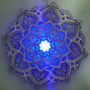 Home Wall Hanging Carved Multilayered Mandala Wooden Creative Night Light