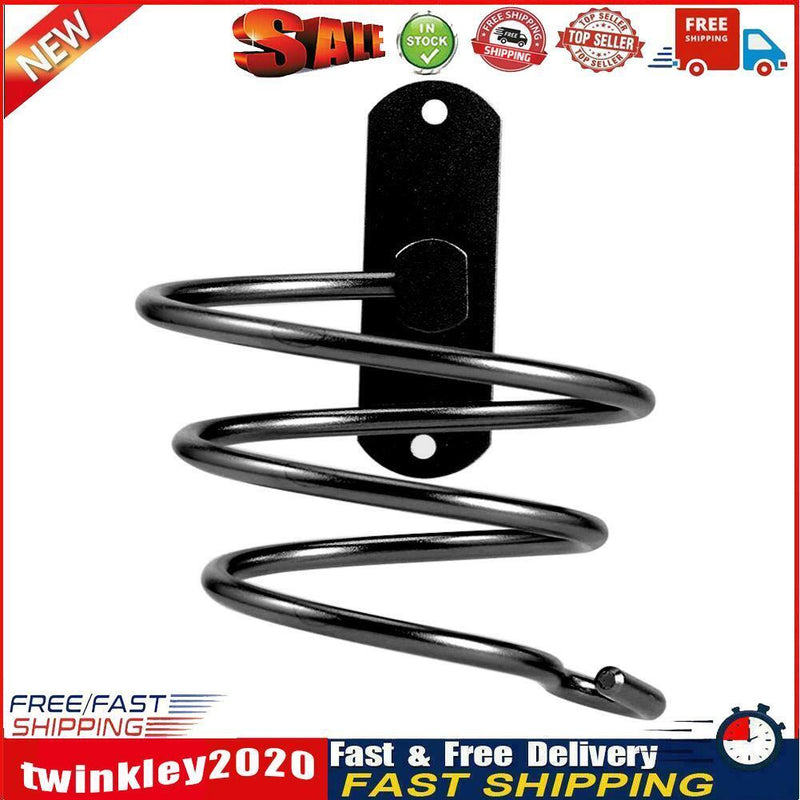 Hair Dryer Holder Blower Bracket Hanging Bathroom Accessories (Black) Newly