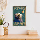 Retro Cat Butterfly Metal Plate Painting for Bar Pub Tin Plaques Wall Sign