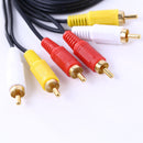 3 RCA Composite Male to Male Audio Video AV Cable for DVD TV