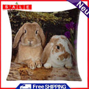 Non-fading Bunny Printed Pillowcases Square Cleanable Sofa Car Cushion Covers