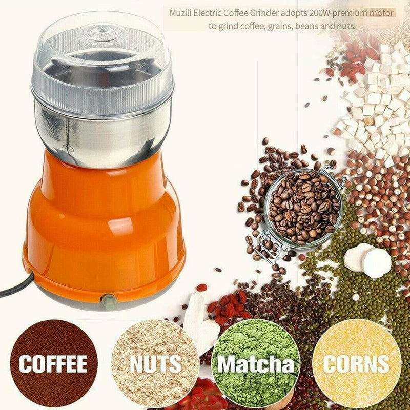 Electric Coffee Milling Grinder Grinding Beans Spices Nuts Blades Machine hot.