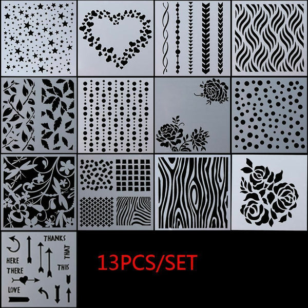 DIY Crafts Embossing Template Scrapbooking Walls Painting Layering Stencils