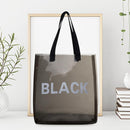 Women Girls Transparent Jelly PVC Shopping Totes Large Beach Shoulder Handbags