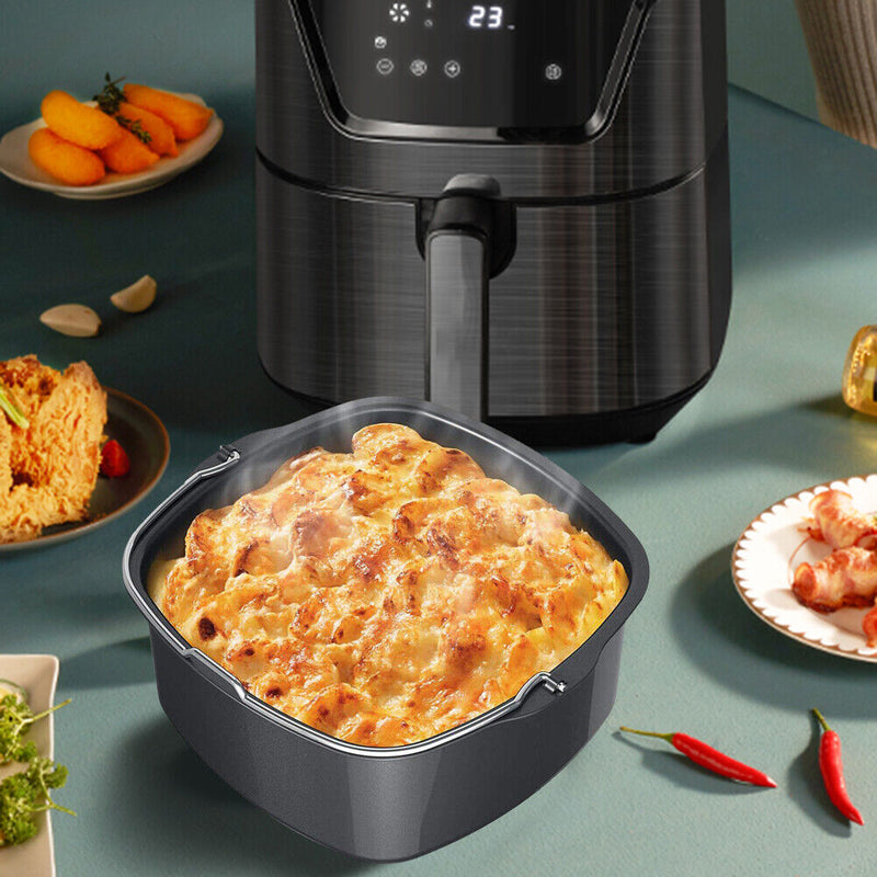 Non Stick Baking Tray Air Fryer Pizza Cake Basket Kitchen Bakeware (8 inch)