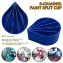 Acrylic Split Pouring Cups 5 Channels Polylactice pour Cup Drawings Paint N0O1