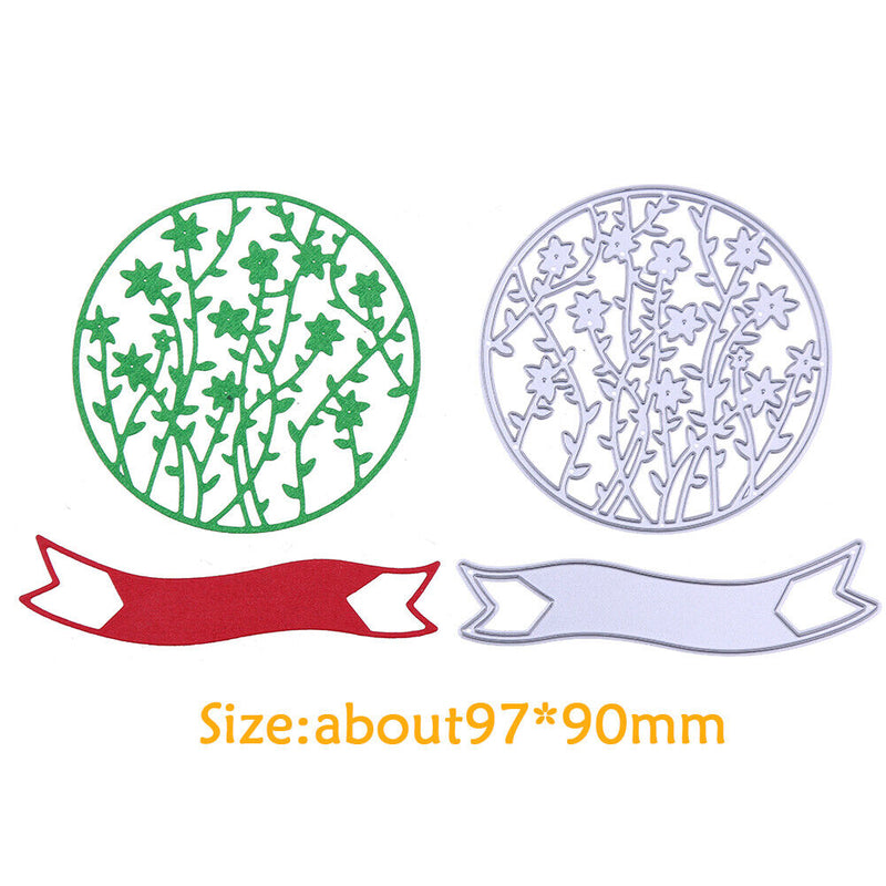 2pcs Carbon Steel Grass Cutting Dies Stencils DIY Scrapbooking Decor Gift-1