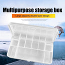 11 Compartments Fishing Box Double Layer Lure Hook Storage Case (Clear)