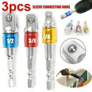 3pcs/set Drill Bit Socket Adapter High Carbon Steel X4S2 N7I6