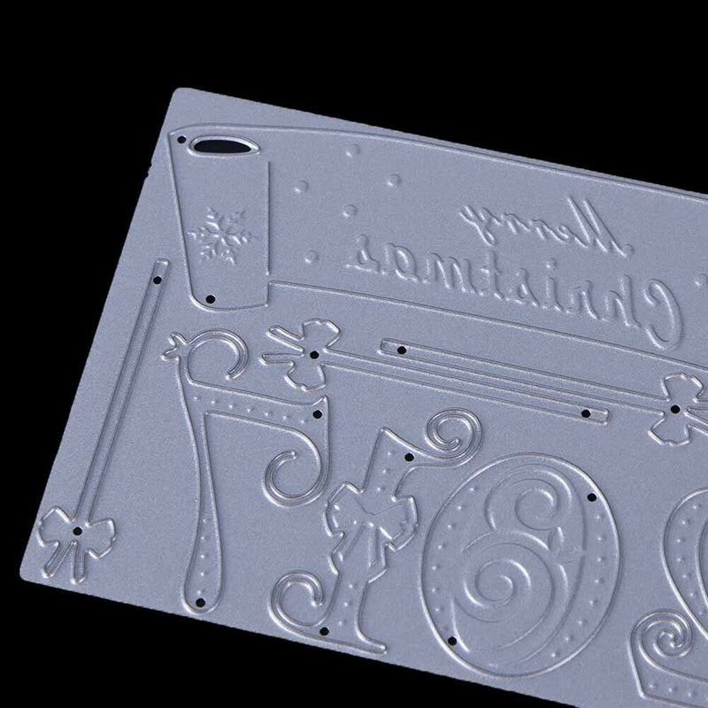 Christmas Banner DIY Metal Scrapbook Embossing Craft Cutting Die-171026