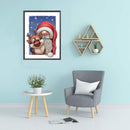 Full Cross Stitch 11CT Gnome Deer Stamped Embroidery DIY Needlework Kits Crafts