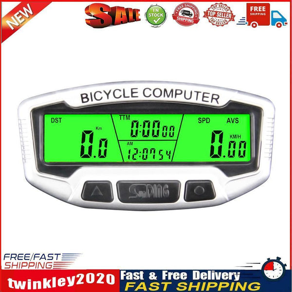 SUNDING Bike Backlight Code Table Speedometer Bicycle Digital LCD Computer Newly