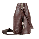 Retro Crocodile PU Leather Women Shoulder Bags Solid Messenger Bucket Handbags