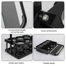 Portable Beer Rack Foldable Plastic Beer Basket Durable Wine Rack (Black) Newly