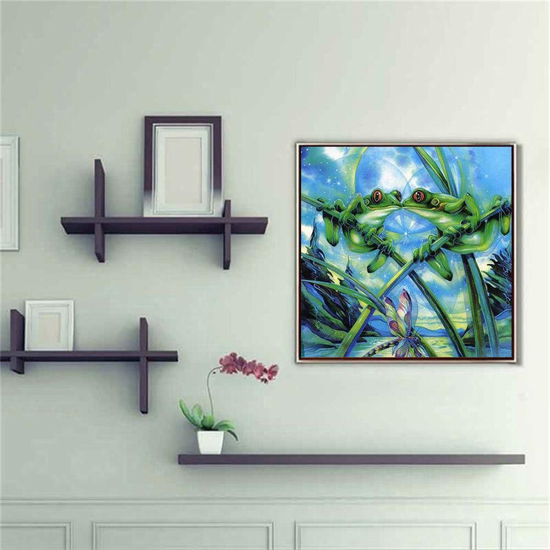 30x30cm 5D DIY Full Drill Diamond Painting Animal Frog Cross Stitch Embroidery