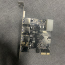 PCI-E to USB 3.0 HUB 4 Ports USB PCI-E Express Expansion Card Adapter for PC