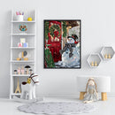 5D Snowman Mosaic Diamond Painting Drawing Full Round Drill DIY Art Handcra