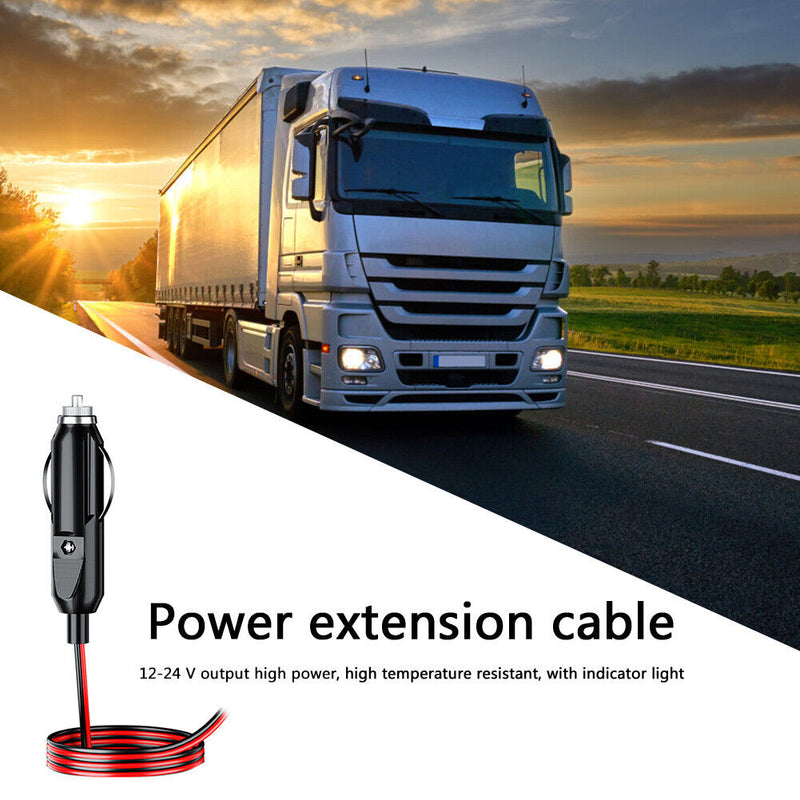 12V 24V Car Cigarette Lighter Plug Male Connector 20A Fused with 1.5m Wire