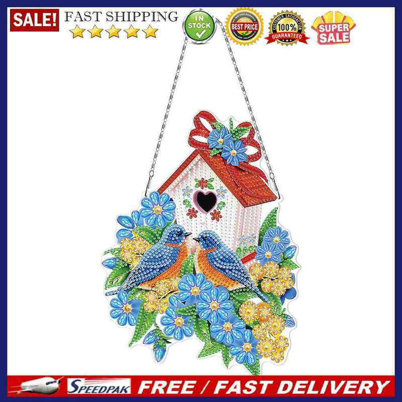 DIY Diamond Painting Wreath Handmade 5D Rhinestone Drawing Door Flower Garland