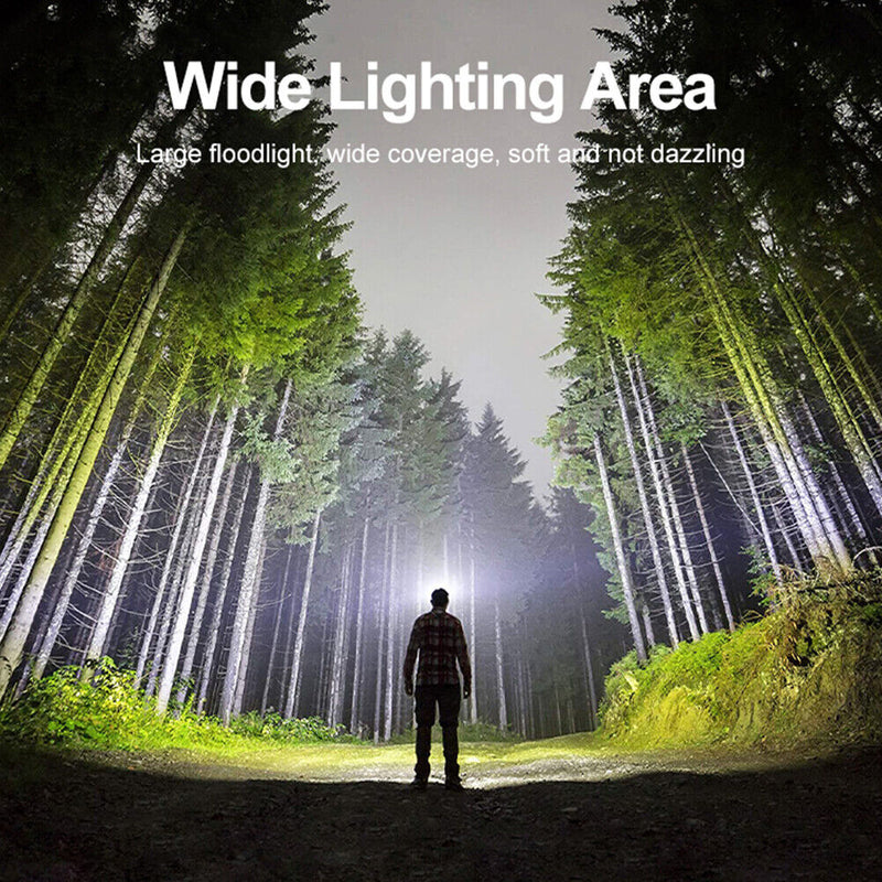 LED Headlamp XPG+COB Sensor Waterproof USB Rechargeable Camping Headlights