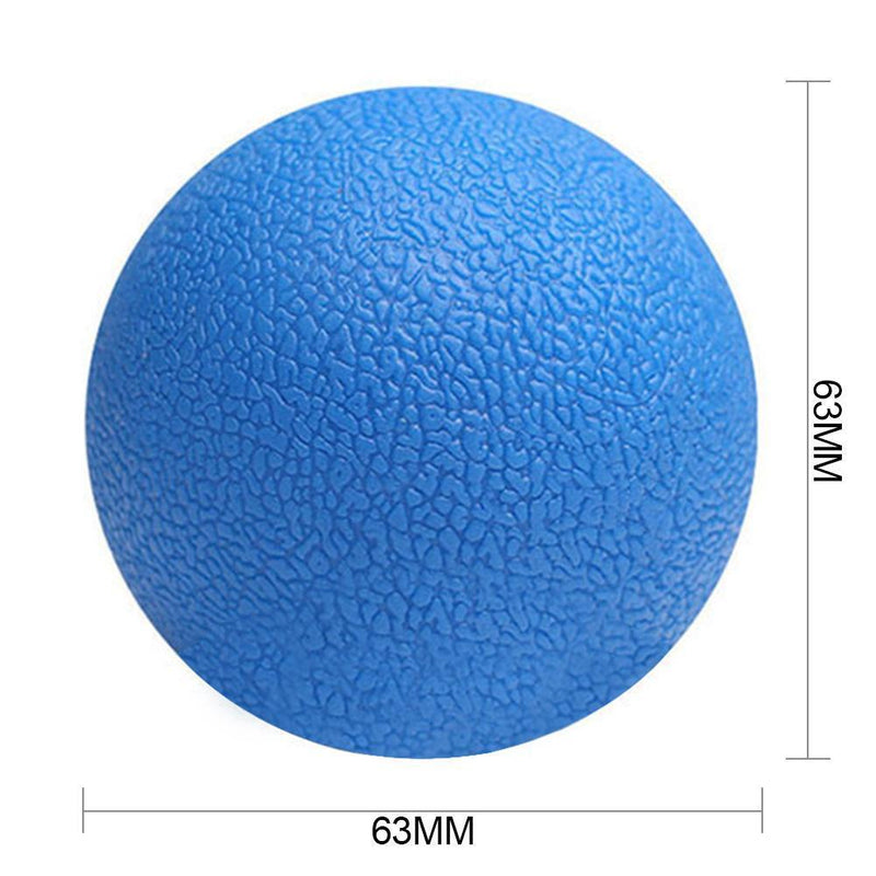 TPE Lacrosse Ball Sports Yoga Muscle Relax Roller Fitness Massage(Blue) Newly