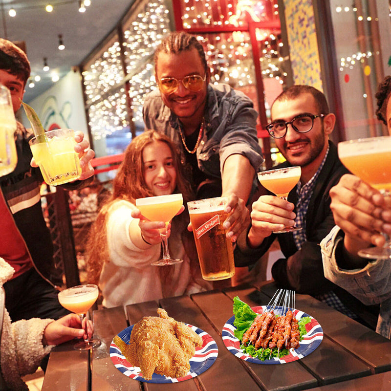 UK British Flag Party Supplies - Great Britain Union Jack Plates Tablecloth K