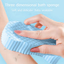Soft Exfoliating Bathing Sponge Scrubber Exfoliating Massager Tool (Blue)
