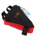 Triangle Cycling Front Tube Frame Pouch Bag Holder Saddle(Black+Red))