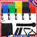 11 pieces / set TPE pull rope colorful grip resistance bands yoga fitness equipment