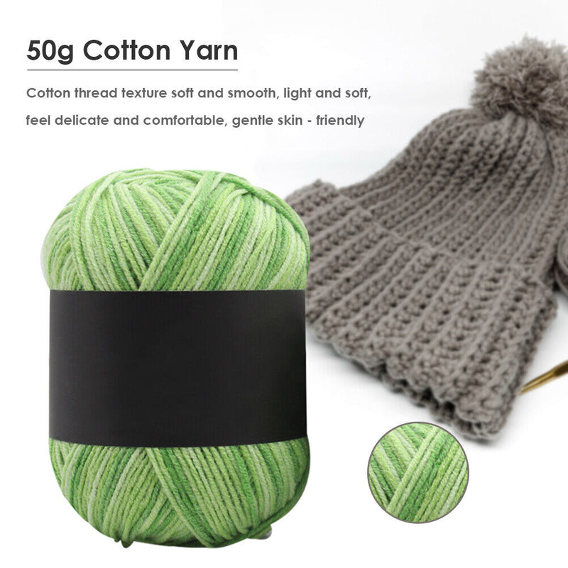 Gradient Color Milk Cotton Yarn Scarf Sweater Crochet Knitting Yarn (C) Newly