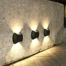 4pcs Solar Wall Lamp Outdoor Waterproof Balcony Fence Lights (Warm 8LED) Newly